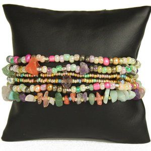 Czech Glass Bead METALLIC PASTELS Bracelet